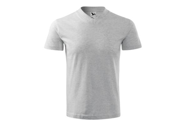 Tričko unisex V-neck 102 světle šedý melír obrázek 2