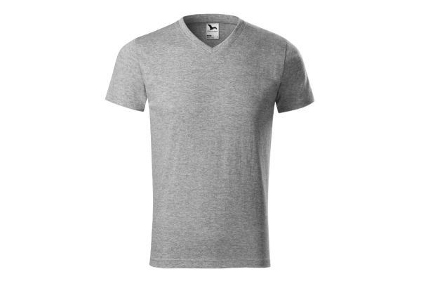 Tričko unisex Heavy V-neck 111 tmavě šedý melír obrázek 2